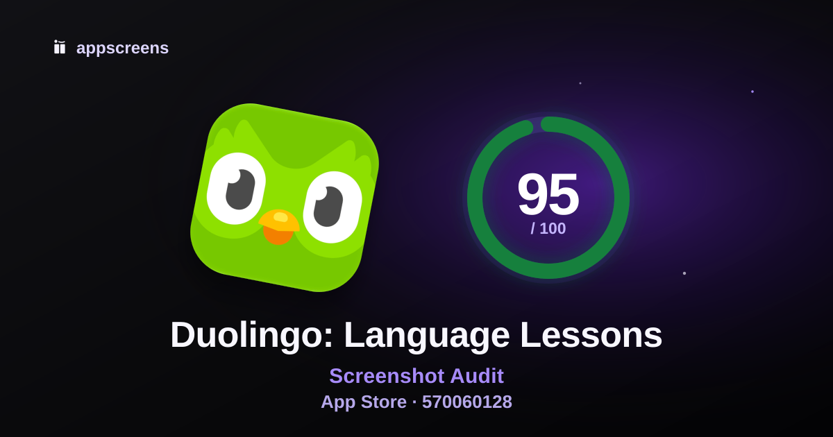 Duolingo App Store ASO score preview