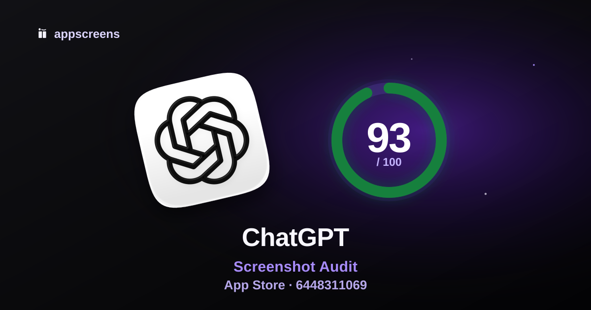 ChatGPT App Store ASO score preview