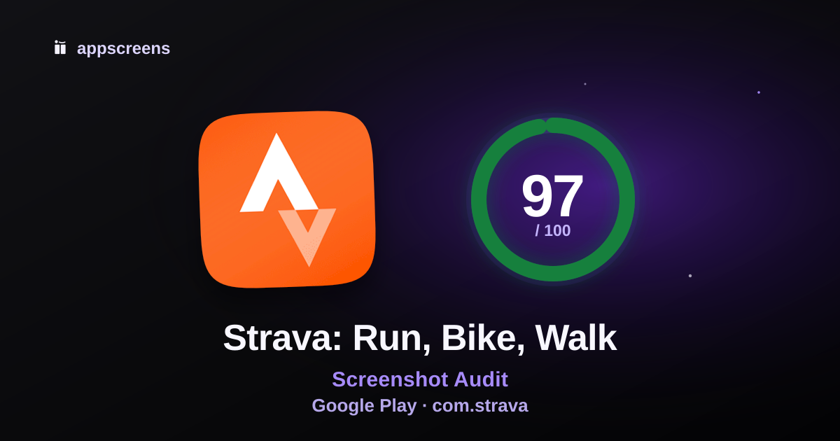 Strava Google Play ASO score preview