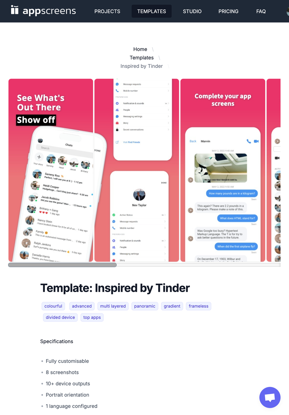 AppScreens design workflow with templates, device frames and localized screenshot layouts