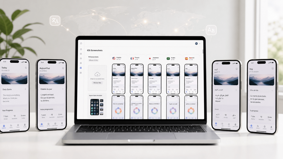 Localized AppScreens screenshot export set across multiple languages and device sizes.