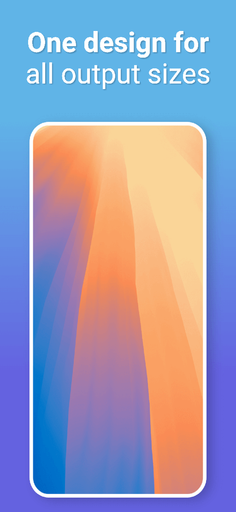 AppScreens design preview with a two-line caption above a tall phone frame.