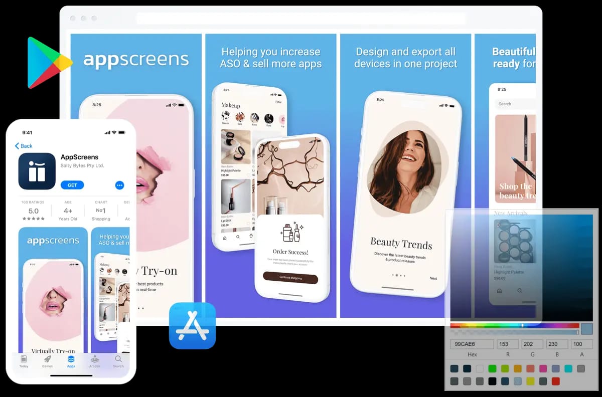 Introduction video showing AppScreens in action